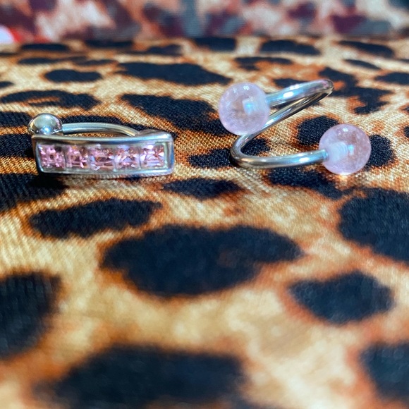 Pink belly button ring duo - Picture 1 of 13